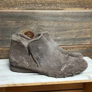 Skechers Shoes | Skechers Bikers Zippiest Suede Ankle Booties Size 12 | Color: Brown | Size: 12 | Thatcurvycloset's Closet